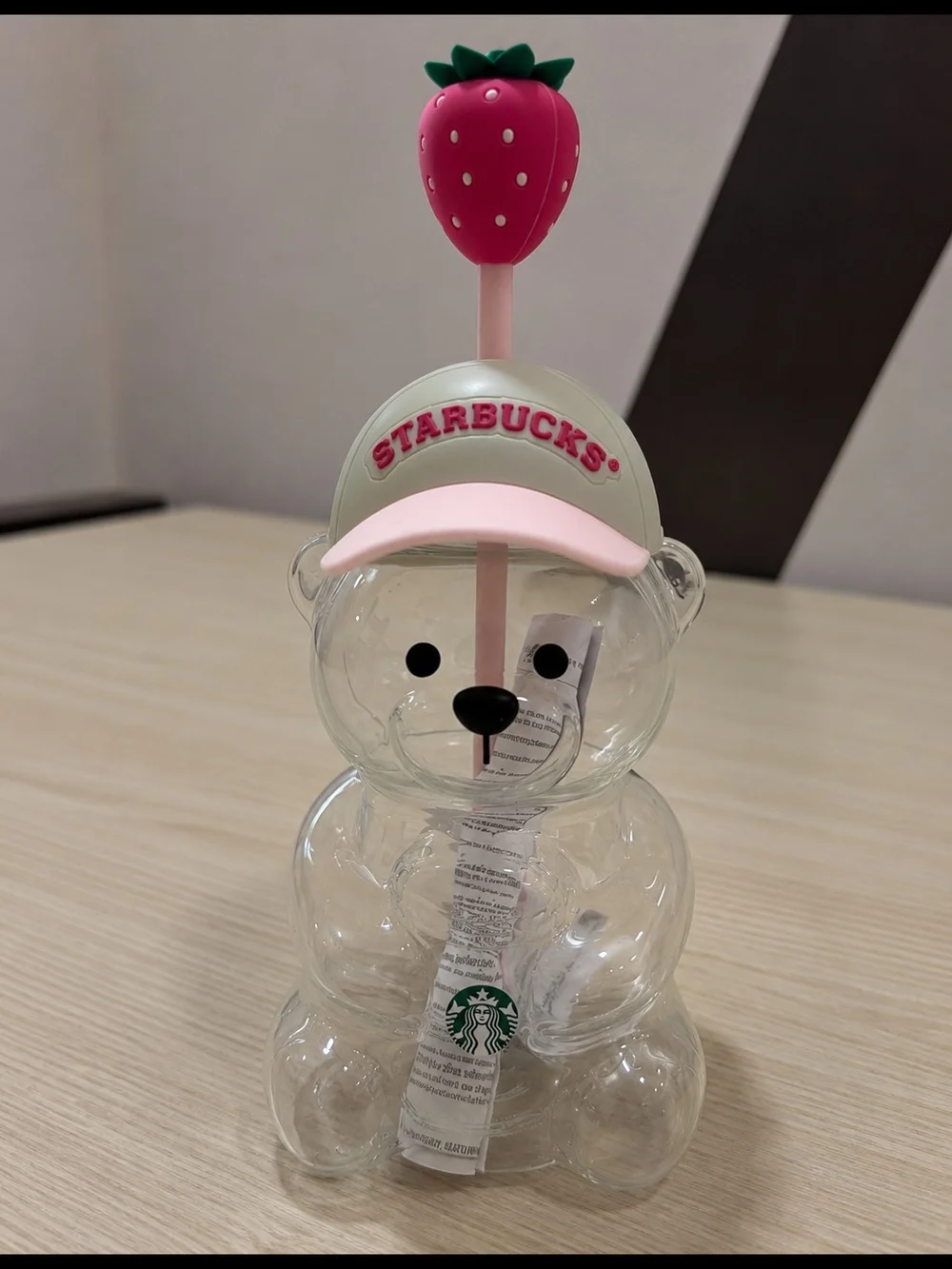 Starbucks Pink Drink Edition Bearista Glass Cup